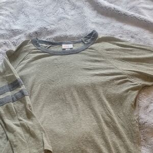 LuLaRoe Green and Gray Tee